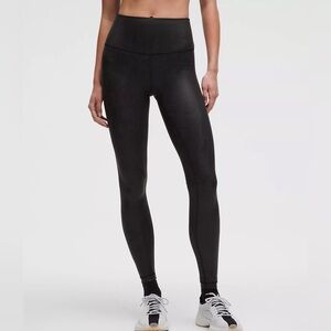 Lululemon Wunder Train HR Tight 28" Foil in Black Women’s Size 12